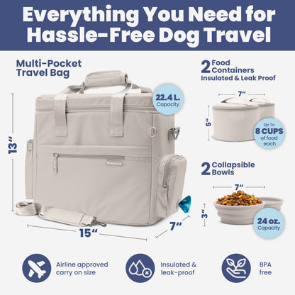 The Original Doggy Bag® Dog Travel Bag for Supplies (Personalize it!)